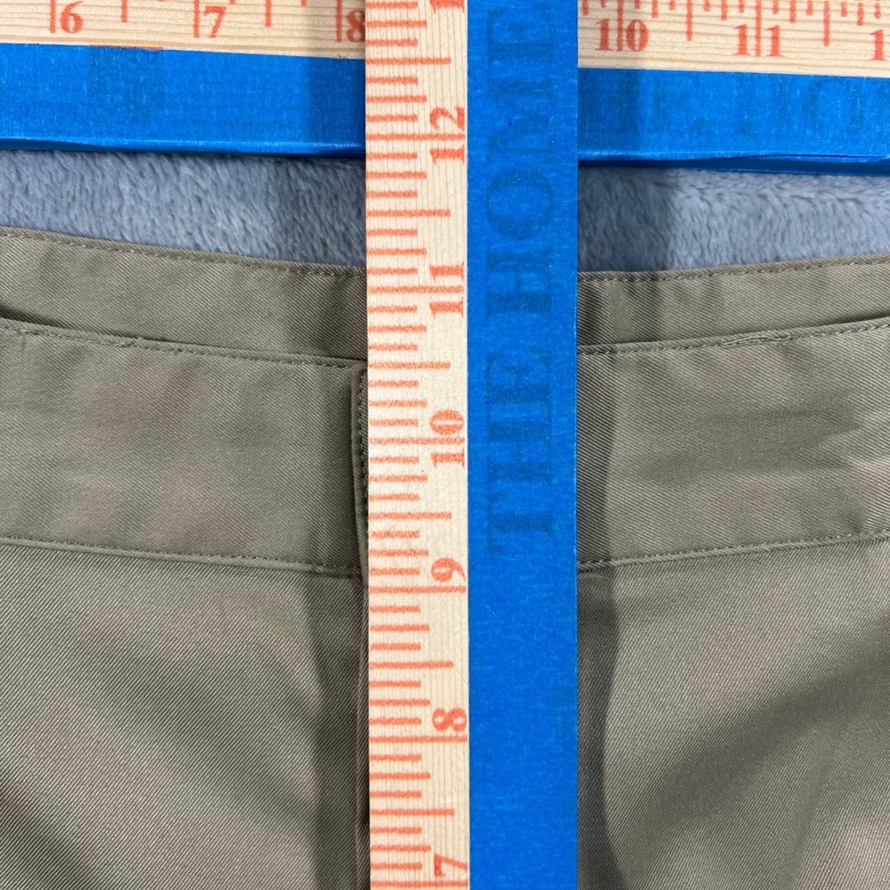 NIKE Golf Pants Mens 34x32 Khaki Good Dri-FIT Flat Front Trousers 472532-235 - Picture 11 of 16